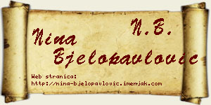Nina Bjelopavlović vizit kartica